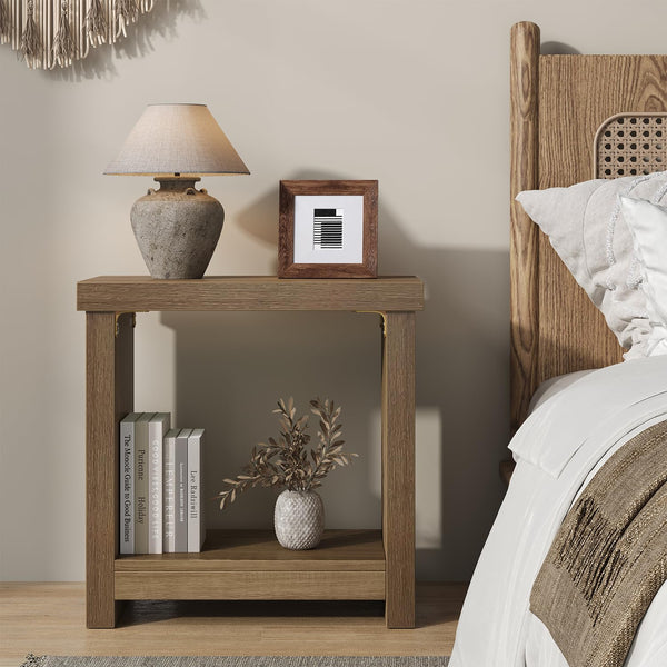 End Tables Set of 2 with Storage Shelves