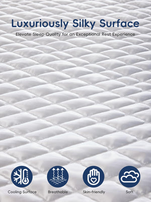 Memory Foam Mattress Topper - Dual Layer Cooling Pillow Top