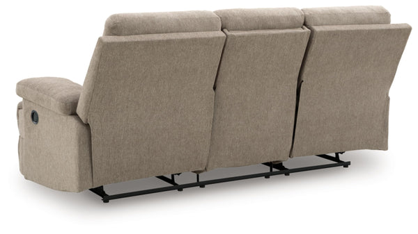 Dual Reclining Sofa with Drop-Down Table & USB Charging