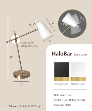 Adjustable Brass Floor Lamp with Metal Base