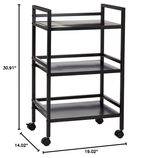 3-Tier Metal Rolling Utility Cart