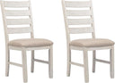 Farmhouse Dining Chair Set of 2 – Ladderback Wood