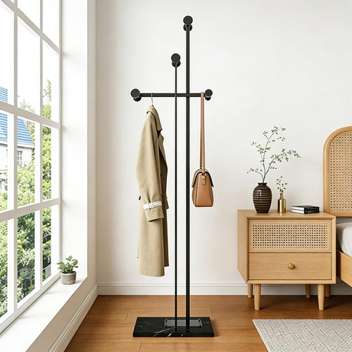 Freestanding Coat Rack with Marble Base
