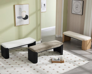 Upholstered Entryway & Bedroom Bench with Wood Legs