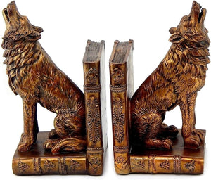 Wolf Bookends Set of 2