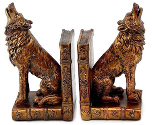 Wolf Bookends Set of 2