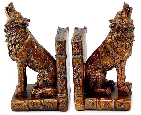 Wolf Bookends Set of 2