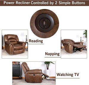 Electric Power Recliner Chair with USB Port