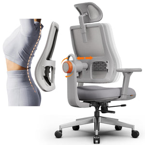 Ergonomic High-Back Office Chair with Auto Lumbar Support