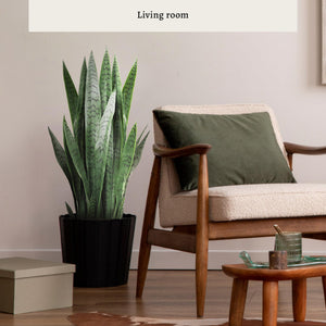 Artificial Snake Plant with Thick PE Leaves – Indoor & Outdoor Faux Sansevieria