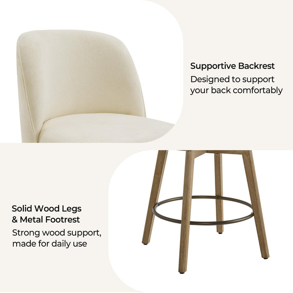 Swivel Counter Height Bar Stools Set of 2
