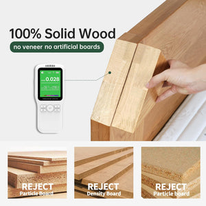 Solid Wood Nightstand with Drawers