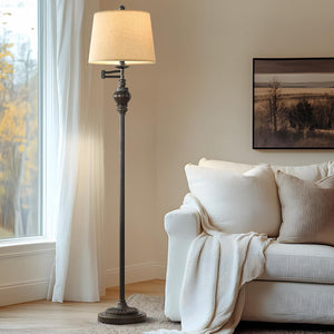 Vintage Floor Lamp with 350° Adjustable Swing Arm