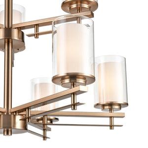Nine Light Chandelier – Modern Gold Finish