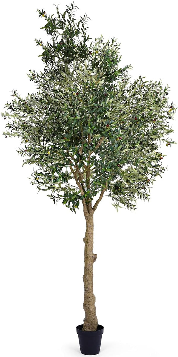 Artificial Olive Tree with White Planter – Indoor Faux Plant