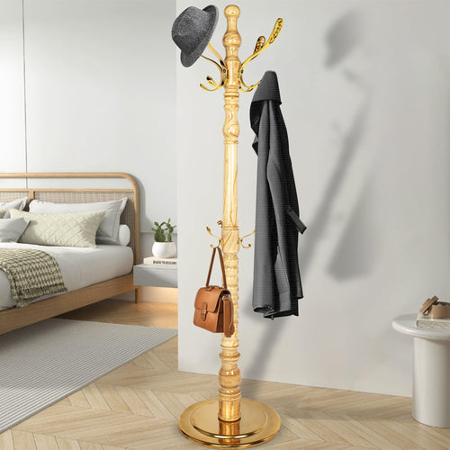 Vintage Coat Rack with 14 Hooks