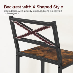 Counter Height Bar Stools Set of 2 with Backrest & Footrest – 26 Inch