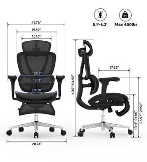 Ergonomic Mesh Office & Gaming Chair with Lumbar Support