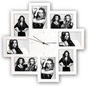 Multi Aperture Photo Frame Clock for 8 Photos – 20.5" Square