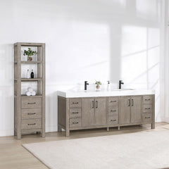 84" Free Standing Double Basin Vanity Set