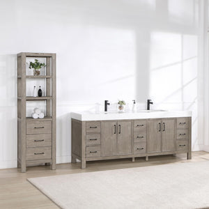 84" Free Standing Double Basin Vanity Set