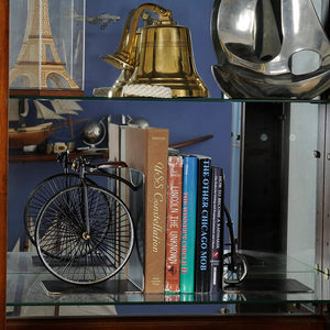 Vintage High Wheeler Bicycle Bookends – Iron Metal, Black
