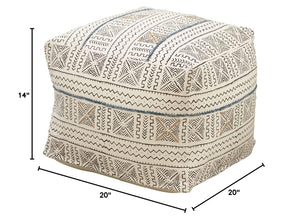 Abstract Design Mudcloth Pouf