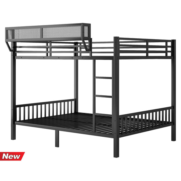 Heavy Duty Metal Bunk Bed Frame – Queen over Queen