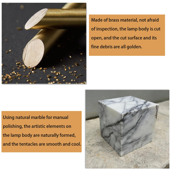 Marble Cylinder Pendant Light – Brass & Stone Shade