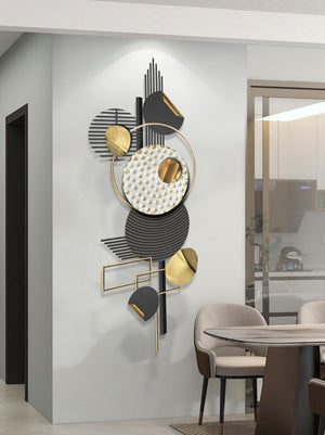 Metal Wall Sculpture Set – Large Abstract Geometric Wall Art