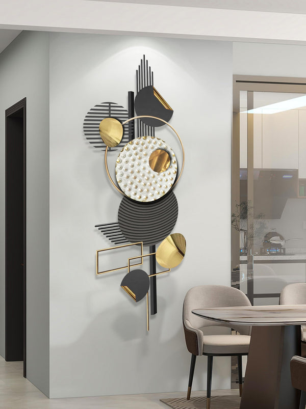 Metal Wall Sculpture Set – Large Abstract Geometric Wall Art
