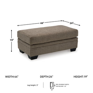 Contemporary Upholstered Rectangular Ottoman