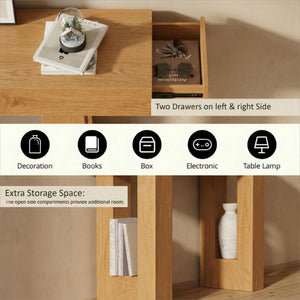 63" Farmhouse Console Table with Drawers