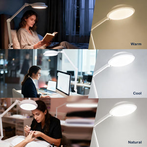 30W LED Desk Lamp with Clamp, 95+ CRI & 5 CCT Modes