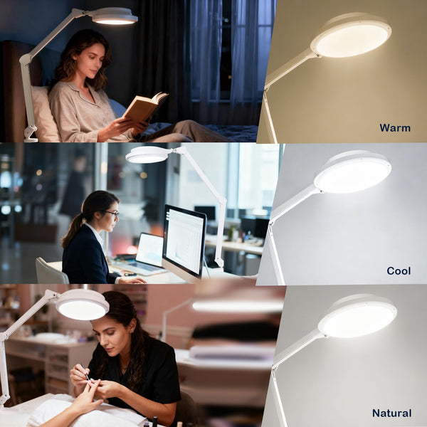 30W LED Desk Lamp with Clamp, 95+ CRI & 5 CCT Modes