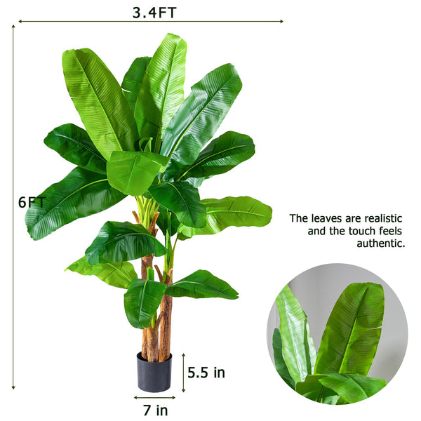 Artificial Banana Tree – Tall Faux Tropical Plant for Indoor & Outdoor Decor