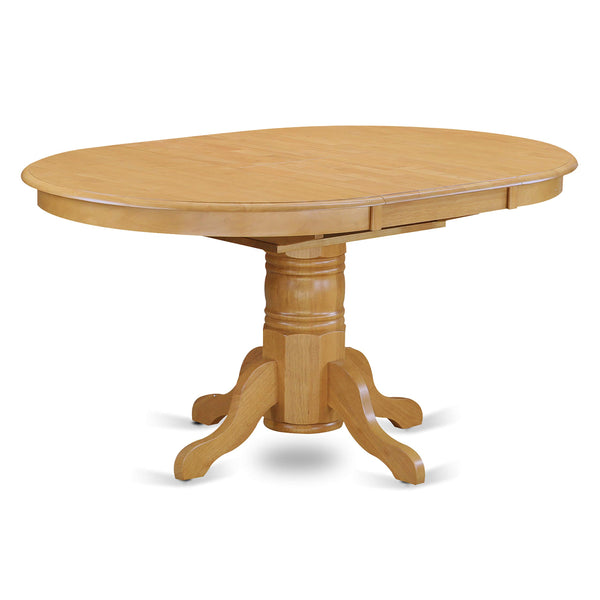 7-Piece Oval Dining Table Set with Butterfly Leaf & 6 Upholstered Chairs