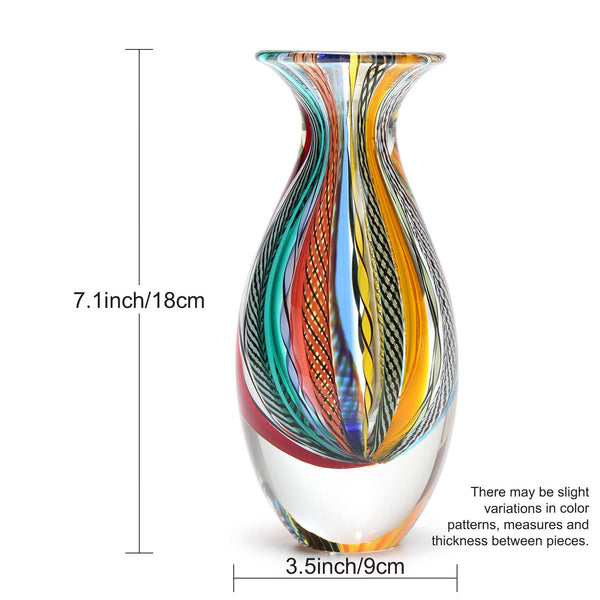 Hand Blown Small Glass Vases – Boho Murano Style