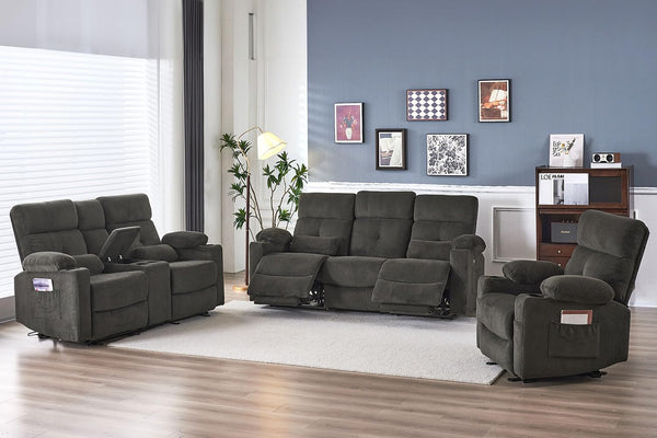 Power Reclining Sofa with Heat & Massage – 3 Seater