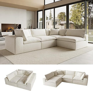 Modular L-Shaped Sectional Sofa with Chaise