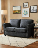 67" Chenille Loveseat Sofa with Removable Covers & Solid Wood Frame