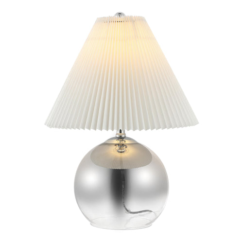 Mid-Century Globe Table Lamp – Smoke Gradient & Chrome