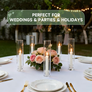 Glass Hurricane Candle Holders 20-Pack 12.6" Clear Cylinder Tubes