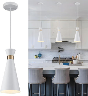 Mini Pendant Lights for Kitchen Island – Black Gold & White