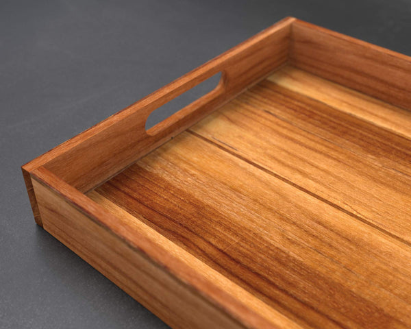 Teak Wood Serving Tray with Handles