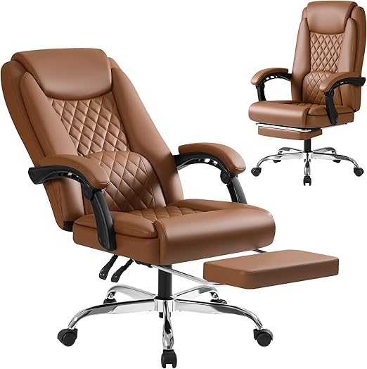 Executive Reclining Office Chair with Lumbar Support – 400 lbs Capacity