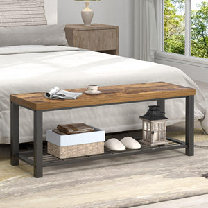 Entryway Storage Bench with Shoe Rack – 2-Tier & 3-Tier