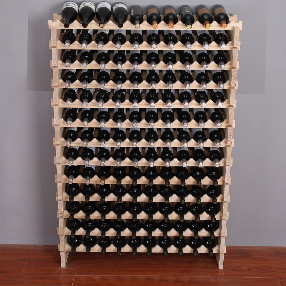 Freestanding Wooden Wine Rack Cabinet