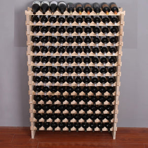 Freestanding Wooden Wine Rack Cabinet