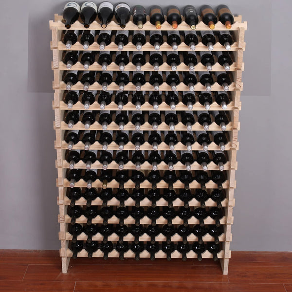 Freestanding Wooden Wine Rack Cabinet